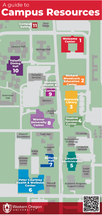 Screenshot 2025-05-16 at 9.30.28 AM WOU campus map with variety of colored buildings.